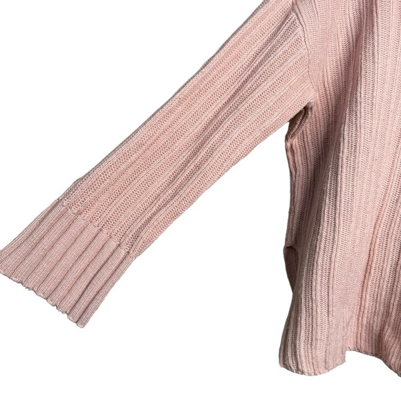 Nordstrom Organic Cotton & Merino Wool Turtleneck Sweater Baby Pink S - Picture 7 of 10